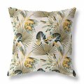 Palacedesigns 28 in. Tropical Indoor & Outdoor Throw Pillow Yellow Black & Pink PA3095493